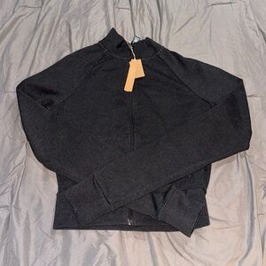 SKIMS OUTDOOR BASIC JACKET ‘WASHED ONYX’